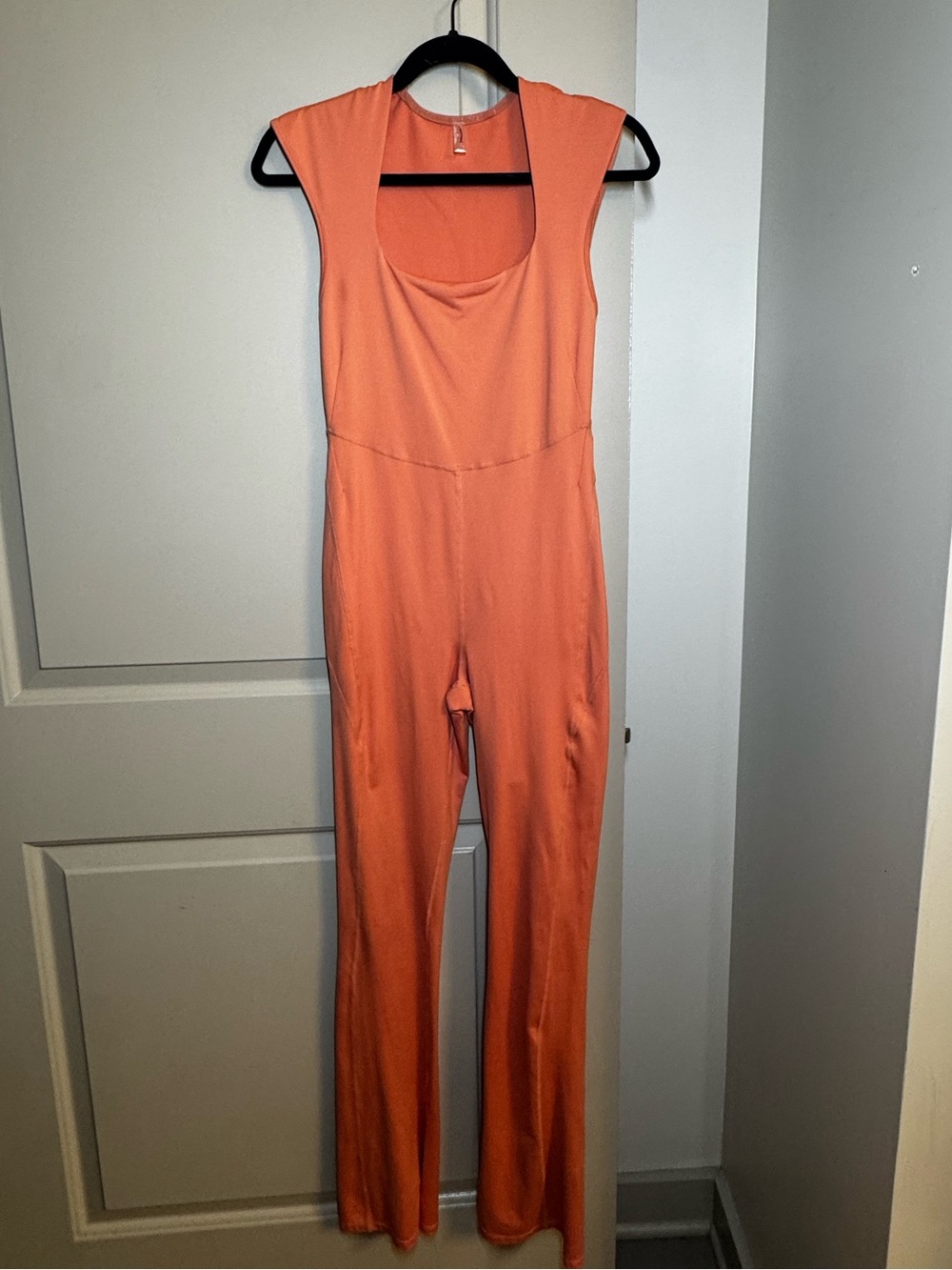 Free People Sleeveless Coral-Orange Jumpsuit